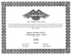 Rigena Certificate